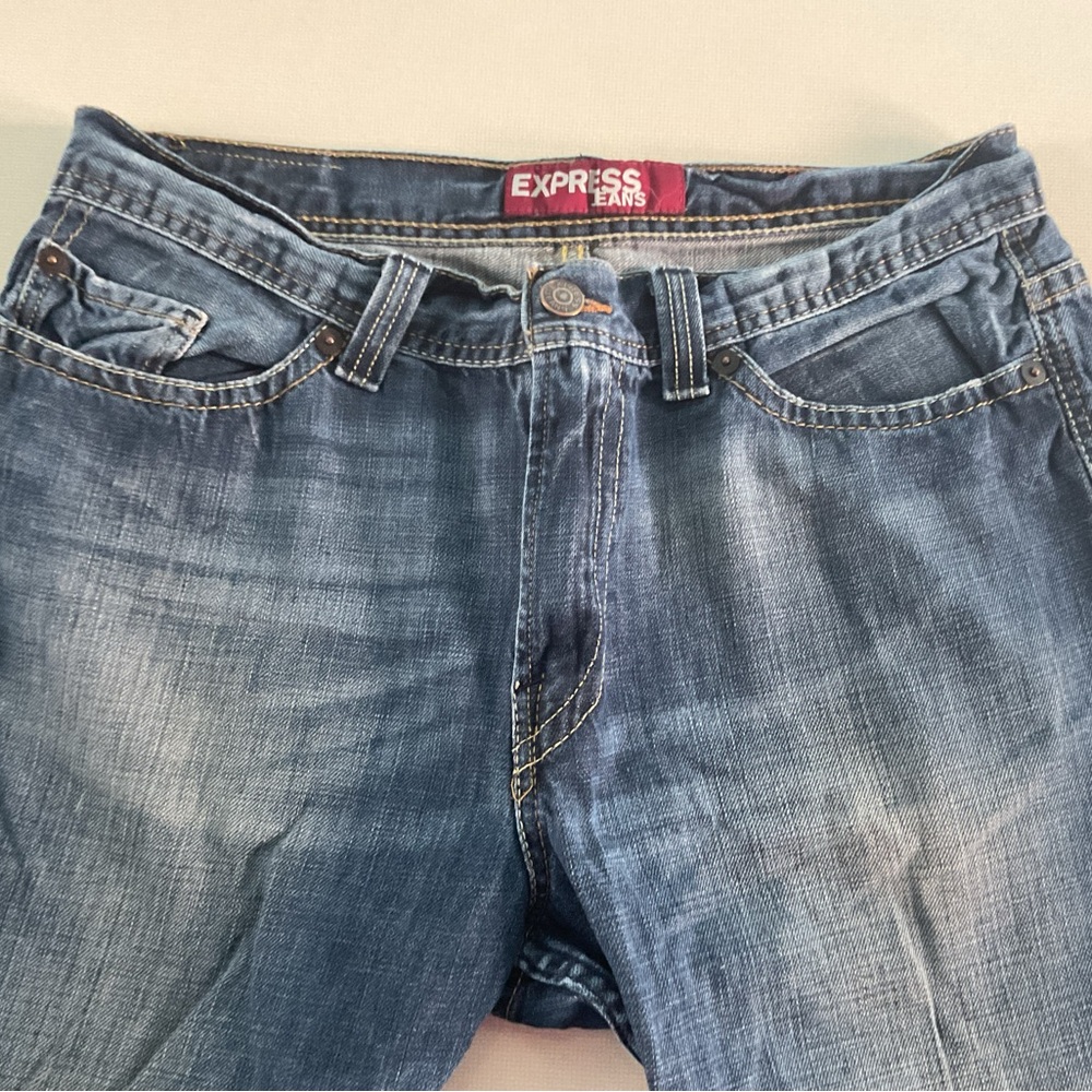 MENS EXPRESS DENIM JEANS BLAKE LOOSE FIT REGULAR RISE 34/30